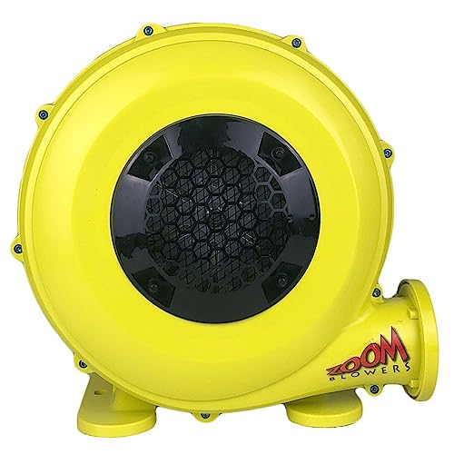 Zoom .5 HP Inflatable Bounce House Blower Air Pump Fan, W2L 450 Watt Residential Inflatable Blower for Bounce Houses, Combos, and Advertising Inflatables, Energy Efficient and Compact for Home Use